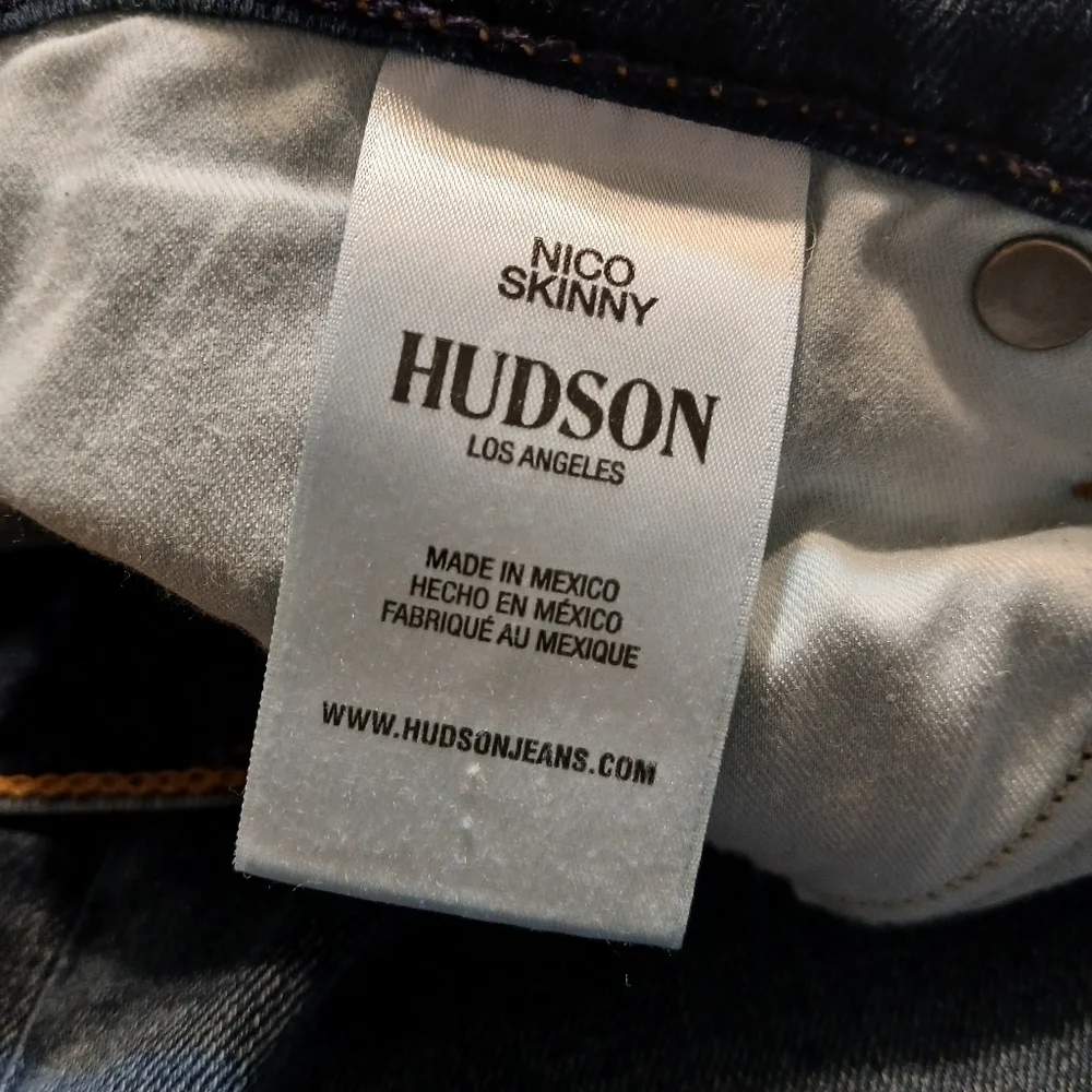Hudson Los Angeles Nico Skinny Jeans with Chewed Ankle